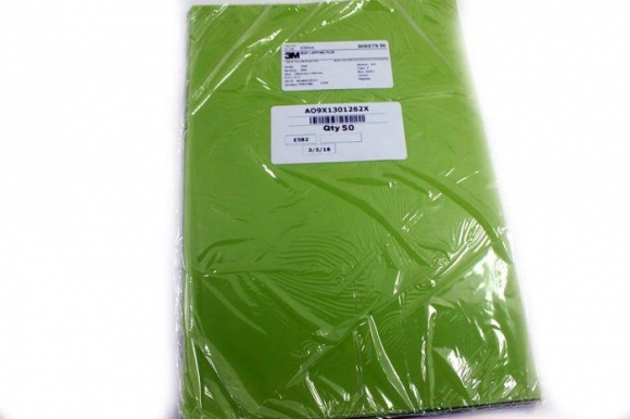 3M 1um Lapping Film / Polishing Film Aluminum Oxide 9" x 13" Sheet Green - 50 Pack  3M 1um Lapping Film / Polishing Film Aluminum Oxide 9" x 13" Sheet Green - 50 Pack