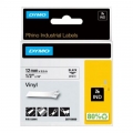DYMO Cable Marking Label Cartridge Wrap Around Vinyl Label for flat surfaces White 1/2"(W)