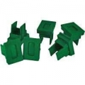 FIB Dust Cap Mating Sleeve Adapter SC Green - 100 Pack
