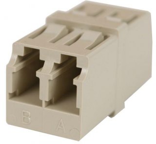 FIB LC MM Duplex Adapter Beige No Flange LC Square (100pk)