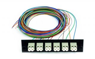FIB Snap Pack 24 Fiber Singlemode Quad LC/APC Black Plate 3 Meters