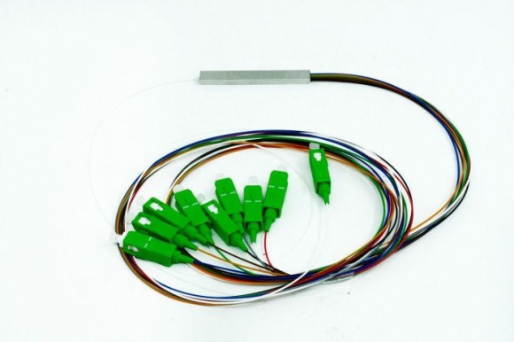 Planar Lightwave Circuit Splitter 1x8 PLC with SC/APC Fan Out Planar Lightwave Circuit Splitter 1x8 PLC with SC/APC Fan Out
