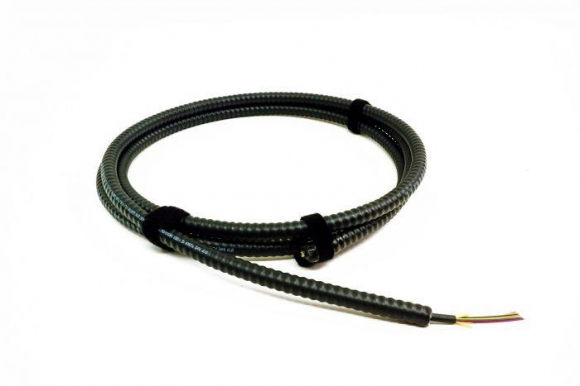 TLC 12 Fiber, 50/125um MM ClearCurve OM3, Indoor/Outdoor Fiber Optic Cable with Aluminum Interlocking Armor, Plenum, Black  TLC 12 Fiber, 50/125um MM ClearCurve OM3, Indoor/Outdoor Fiber Optic Cable with Aluminum Interlocking Armor, Plenum, Black