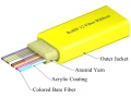 TLC 12 Fiber SM SMF28 Ultra Ribbon Fiber Optic Cable Plenum Yellow