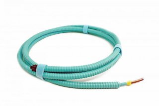 TLC 24 Fiber, 50/125um MM ClearCurve OM3, Distribution Fiber Optic Cable with Aluminum Interlocking Armor, Plenum, Aqua