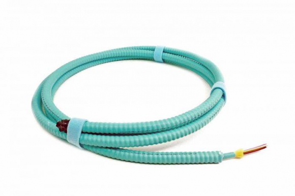 TLC 24 Fiber, 50/125um MM ClearCurve OM3, Distribution Fiber Optic Cable with Aluminum Interlocking Armor, Plenum, Aqua  TLC 24 Fiber, 50/125um MM ClearCurve OM3, Distribution Fiber Optic Cable with Aluminum Interlocking Armor, Plenum, Aqua