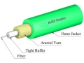 TLC 2mm Simplex 50/125um MM ClearCurve OM5 Fiber Optic Cable, Plenum, Lime Green