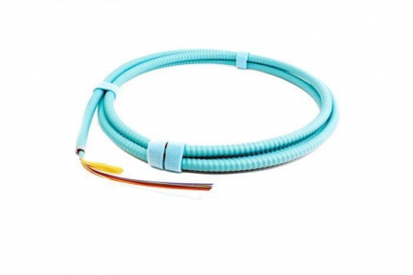 TLC 48 Fiber, 50/125um MM ClearCurve OM3, Micro-Distribution Fiber Optic Cable with Aluminum Interlocking Armor, Plenum, Aqua  TLC 48 Fiber, 50/125um MM ClearCurve OM3, Micro-Distribution Fiber Optic Cable with Aluminum Interlocking Armor, Plenum, Aqua