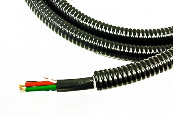 TLC 48 Fiber SM SMF28 Ultra Indoor Outdoor Fiber Optic Cable Riser Aluminum Interlocking Armor-Black  TLC 48 Fiber SM SMF28 Ultra Indoor Outdoor Fiber Optic Cable Riser Aluminum Interlocking Armor-Black