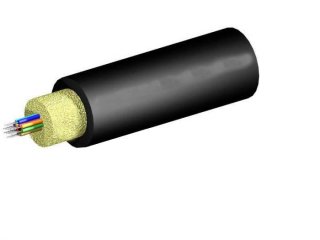 TLC 6 Fiber MM 50um OM3 Gel Free Indoor/Outdoor Fiber Optic Cable, Riser, Black