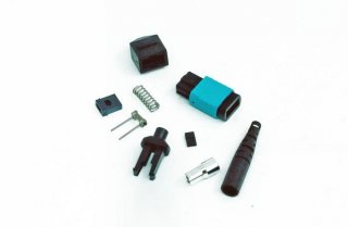 US Conec MTP Connector Multimode 12 Fiber OM3/4 3mm-Aqua, Male