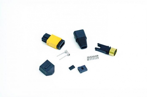 US Conec MTP Connector Singlemode 12 Fiber APC Elite Oval Ribbon Mustard, Male  US Conec MTP Connector Singlemode 12 Fiber APC Elite Oval Ribbon Mustard, Male