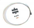 4 Fiber Color Coded Buffer Tube/Ribbon Fan-Out Kit 25" Tubing