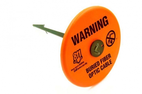 7" Fiber Soil Marker Disk with 13" Stainless Steel Stake  7" Fiber Soil Marker Disk with 13" Stainless Steel Stake