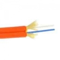 Corning 3mm Duplex 62.5/125um MM Fiber Optic Cable, Riser, Orange