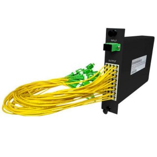 FIB 1x8 PLC LGX Splitter Module, 1.6mm, 2 meters, LC/APC Connectors