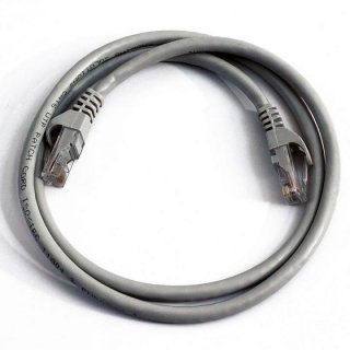 FIB Copper Cat 6 Patch Cable with Boots 7ft Gray