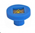 FIB Dust Cap Mating Sleeve Adapter FC with Warning Label Blue Round Head - 100 Pack