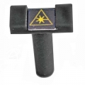 FIB Dust Cap Mating Sleeve Adapter LC with Warning Label Black Square Head - 100 Pack