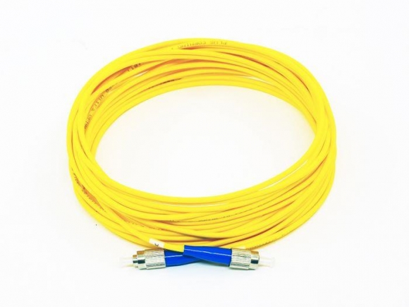FIB Fiber Optic Patch Cable, FC UPC to FC UPC, 5 meters, 3mm Simplex SM SMF-28 Ultra Fiber  FIB Fiber Optic Patch Cable, FC UPC to FC UPC, 5 meters, 3mm Simplex SM SMF-28 Ultra Fiber