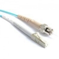 FIB Fiber Optic Patch Cable, LC PC to ST PC, 10 meters, 1.6mm Simplex MM ClearCurveOM3 Fiber