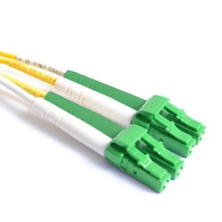 FIB Fiber Optic Patch Cable, LC to LC APC/APC, 1 meter, 1.6mm Duplex SM SMF-28 Ultra Fiber