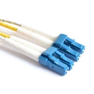 FIB Fiber Optic Patch Cable, LC to LC UPC-UPC, 1 meter, 1.6mm Duplex SM SMF-28 Ultra Fiber