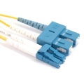 FIB Fiber Optic Patch Cable, LC to SC UPC-UPC, 1 meter, 1.6mm Duplex SM SMF-28 Ultra Fiber