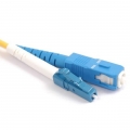 FIB Fiber Optic Patch Cable, LC to SC UPC-UPC, 5 meters, 1.6mm Simplex SM SMF-28 Ultra Fiber