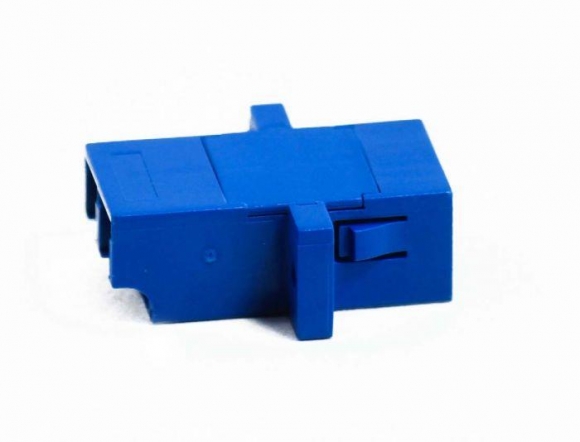 FIB LC Adapter Duplex Blue Singlemode - with Flange, Style 3, SC Footprint  FIB LC Adapter Duplex Blue Singlemode - with Flange, Style 3, SC Footprint