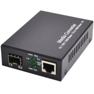 FIB Media Converter 10/100/1000 Base-T/TX to 1000 Base-FX SFP Port
