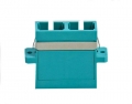 FIB SC 10Gig Adapter Duplex Aqua Multimode - with Flange, Style 3
