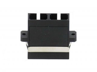 FIB SC Adapter Duplex Black Multimode - with Flange, Style 3