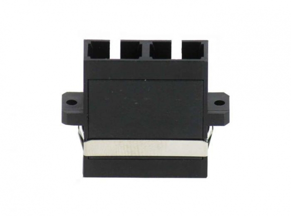 FIB SC Adapter Duplex Black Multimode - with Flange, Style 3