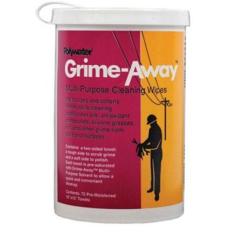 Polywarter Pre-Moistened Towelettes Grime-Away Canister 72-Count