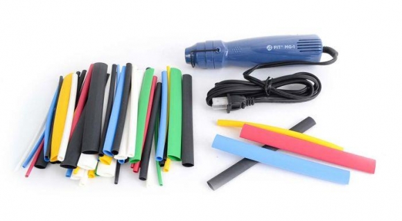 Portable Heat Gun Kit with Variety Pack Shrink Tubes  Portable Heat Gun Kit with Variety Pack Shrink Tubes