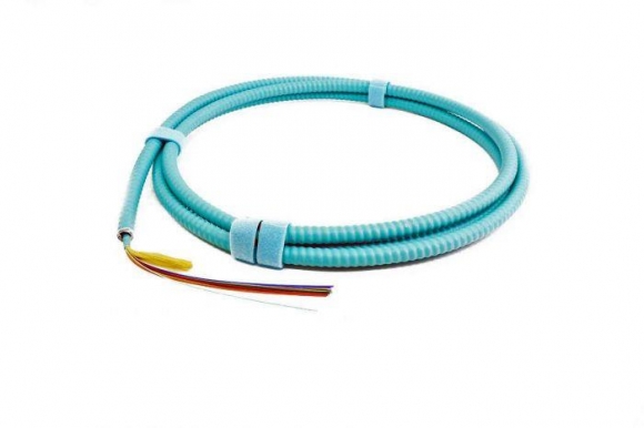TLC 12 Fiber, 50/125um MM ClearCurve OM4, Distribution Fiber Optic Cable with Aluminum Interlocking Armor, Plenum, Aqua TLC 12 Fiber, 50/125um MM ClearCurve OM4, Distribution Fiber Optic Cable with Aluminum Interlocking Armor, Plenum, Aqua