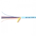 TLC 24 Fiber MM 50um OM3 High Density Micro Distribution Fiber Optic Cable Plenum Aqua 3.8mm OD