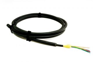 TLC 24 Fiber SM SMF28 Ultra Indoor Outdoor Plenum Black with Aluminum Interlocking Armor