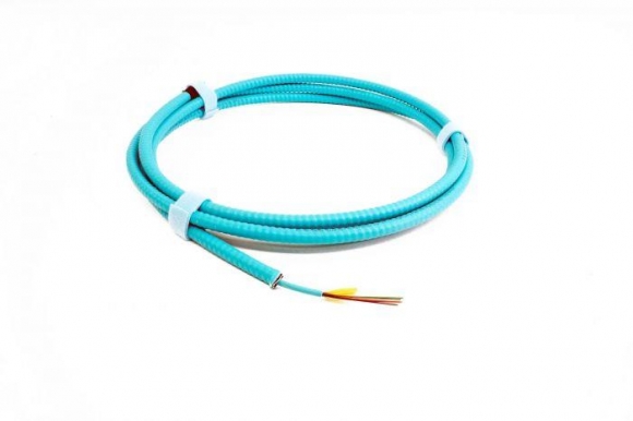 TLC 6 Fiber, 50/125um MM ClearCurve OM4, Distribution Fiber Optic Cable with Aluminum Interlocking Armor, Plenum, Aqua TLC 6 Fiber, 50/125um MM ClearCurve OM4, Distribution Fiber Optic Cable with Aluminum Interlocking Armor, Plenum, Aqua