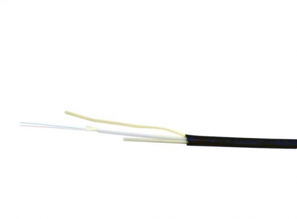 TLC 6 Fiber SM SMF28 Ultra Dry Flat Drop Cable PE Black