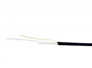 TLC Flat Drop Cable Dry Singlemode SMF28 Ultra Fiber 12 Fiber Polyethylene Black