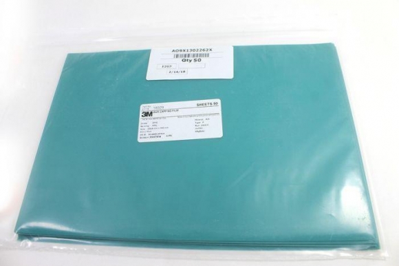 3M 2um Lapping Film / Polishing Film Aluminum Oxide 9" x 13" Sheet Green - 50 Pack