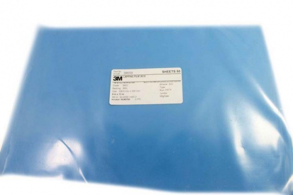 3M 9um Lapping Film / Polishing Film Aluminum Oxide 9" x 13" Sheet Blue - 50 Pack  3M 9um Lapping Film / Polishing Film Aluminum Oxide 9" x 13" Sheet Blue - 50 Pack