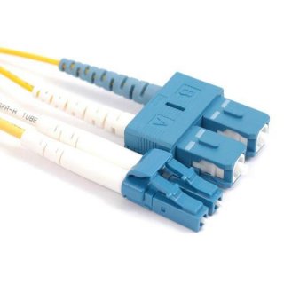 FFIB Fiber Optic Patch Cable, LC to SC UPC-UPC, 3 meters, 1.6mm Duplex SM SMF-28 Ultra Fiber