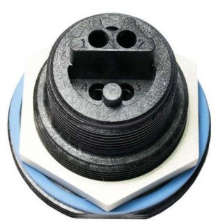 FIB BLUE 4 Channel Female Jam Nut Receptacle