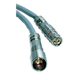 FIB Blue LEMO SMPTE Assem. PUW(recp) to FUW Plug 100'