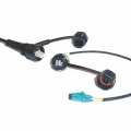 FIB Blue ODVA LC Plug to ST 2-fiber SM 1'