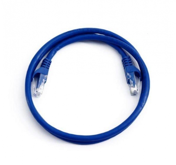 FIB Copper Cat 5e Patch Cable with Boots 7ft Blue FIB Copper Cat 5e Patch Cable with Boots 7ft Blue