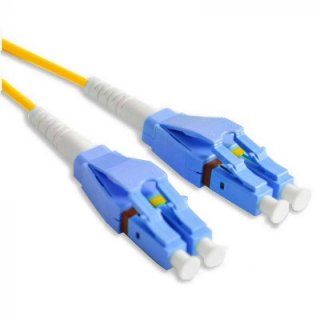 FIB Fiber Optic Cable Duplex Patchcord 1.6mm SM SMF-28 Ultra Fiber LC/UPC to LC/UPC UNIBODY- 3 Meters